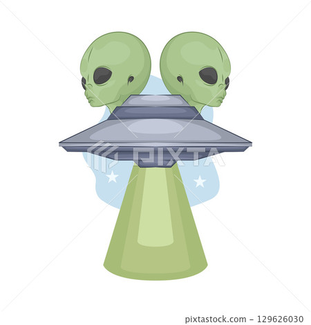 Illustration of Alien in UFO 129626030