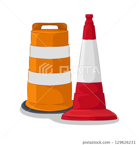 Illustration of Traffic Cone Illustration of Traffic Cone 129626231
