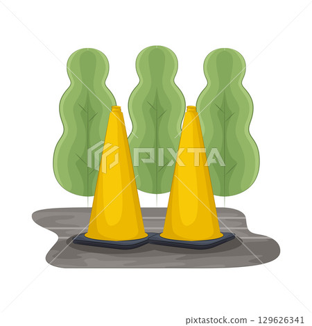 Illustration of Traffic Cone 129626341
