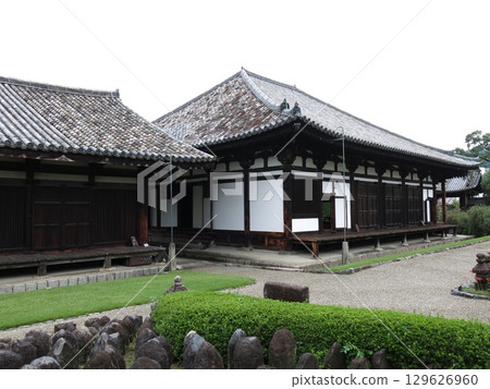 Gangoji Temple in Nara City (Gokurakudo Hall and Zen room with old roofing tiles remaining) 129626960