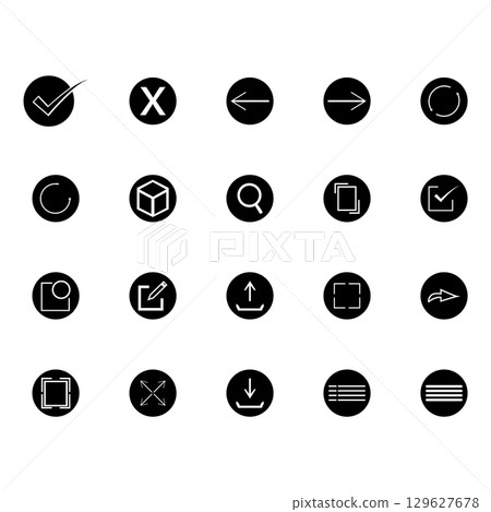 Iconset art vectors design black color 129627678