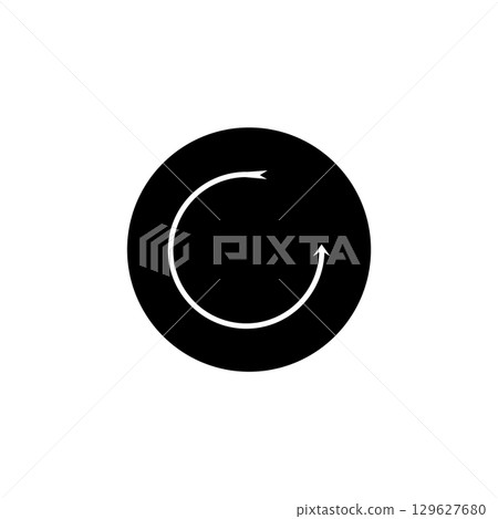 simple icon circle arrow black color simple icon circle arrow black color 129627680