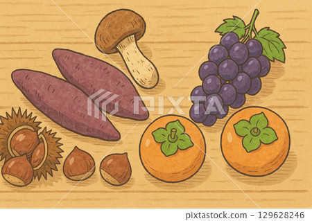 栗子、地瓜、松茸：秋季美味合集 129628246