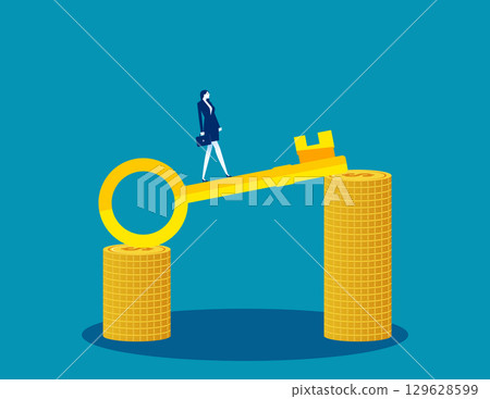 Key to success. The crucial step on the road to achieving business Key to success. The crucial step on the road to achieving business 129628599