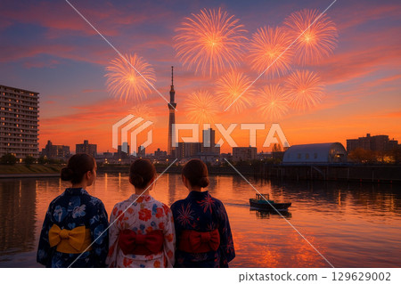 Sumida River Fireworks Festival Tokyo Skytree Sumida River Fireworks Festival Tokyo Skytree 129629002