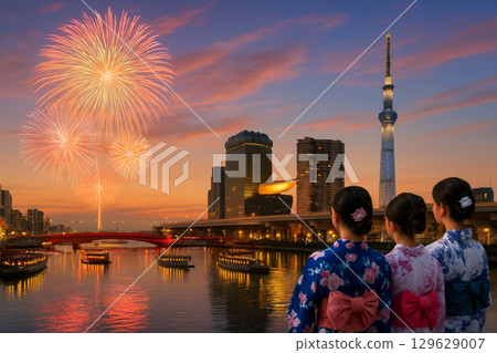 隅田川煙火大會 東京晴空塔 隅田川煙火大會 東京晴空塔 129629007