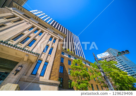 Tokyo cityscape in Japan, including views of the Kudan Kaikan Terrace (August 15th) 129629406
