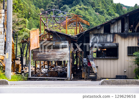 住宅火災現場 住宅火災現場 129629658