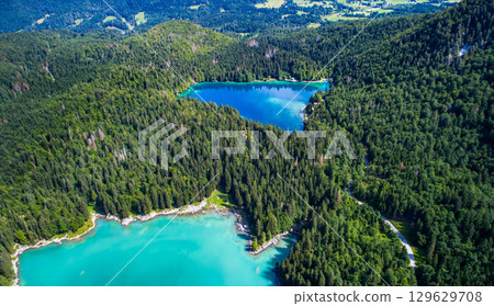 Lake Lago di Fusine Superiore Italy Alps. 129629708