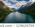 Beautiful Nature Norway aerial photography. 129629709