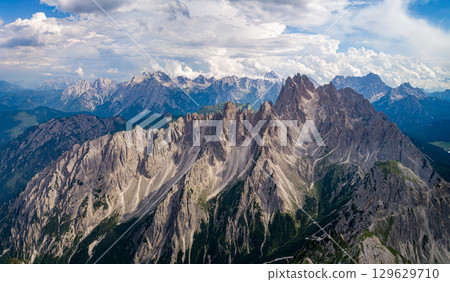National Nature Park Tre Cime In the Dolomites Alps. Beautiful nature of Italy. 129629710