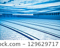 Sport swimming pool underwater background... 129629717