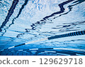 Sport swimming pool underwater background... 129629718