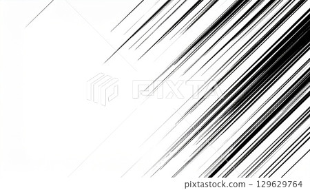 充滿速度感的斜向收斂線的單色插圖。日式背景素材。用墨水繪製的日式背景。 充滿速度感的斜向收斂線的單色插圖。日式背景素材。用墨水繪製的日式背景。 129629764
