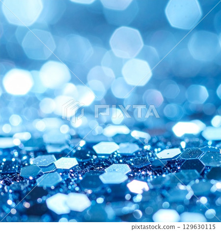 Sparkling light blue crystal 129630115