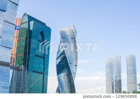 Modern skyscrapers in the business center Modern skyscrapers in the business center 129630809