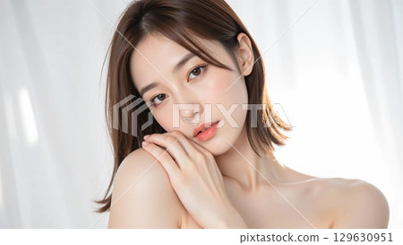 Beautiful woman beauty 129630951