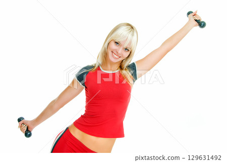 gymnastics with blonde 129631492