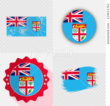Fiji National Flag Icon Collection. 129631762