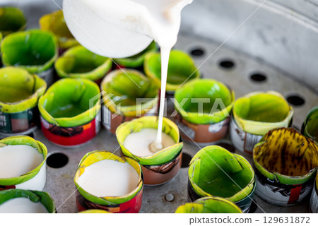 Nian gao or Chinese New Year's cake is sweet food 129631872