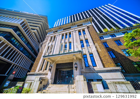 Tokyo cityscape in Japan, including views of the Kudan Kaikan Terrace (August 15th) 129631992