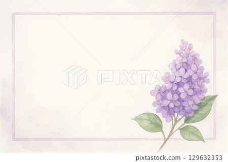 明信片紫丁香花 129632353