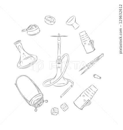 Hookah and accessories collection Hookah and accessories collection 129632612