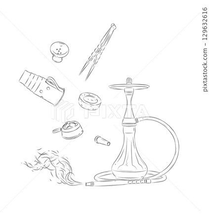 Hookah and accessories set 129632616