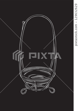 Hookah charcoal holder black 129632629