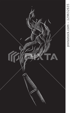 Hookah hose with steam black Hookah hose with steam black 129632635