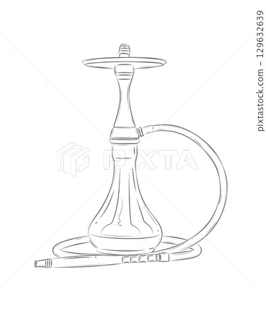 Hookah for smoking illustration 129632639