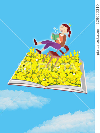 在花園裡讀書 在花園裡讀書 129633310