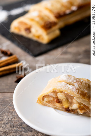 Homemade apple strudel 129633746
