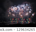 Fireworks over the lake 129634265