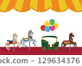 Merry-go-round illustration 129634376