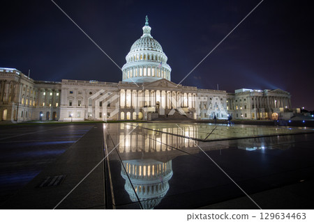 capitol, night, washington 129634463