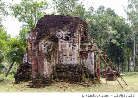 An Ancient Temple Ruin In My Son Sanctuary, Vietnam. An Ancient Temple Ruin In My Son Sanctuary, Vietnam. 129635128