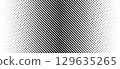 Diagonal halftone gradient background with black dots and lines creating abstract textured pattern 129635265