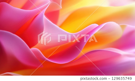 Colorful petals create a vibrant display of nature's beauty in a close-up shot 129635749