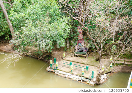 Kaveri River at Nisargadhama in Kushalnagar, Madikeri, Karnataka, India Kaveri River at Nisargadhama in Kushalnagar, Madikeri, Karnataka, India 129635790