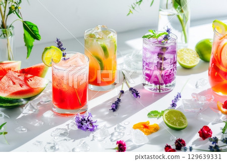 Color Pop Summer Beverages 129639331