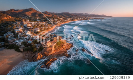 Aerial Tropical Beach District 129639389