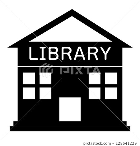 圖書館建築輪廓圖 129641229