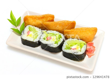 Sukeroku Sushi (lettuce roll, Inari) 129641478