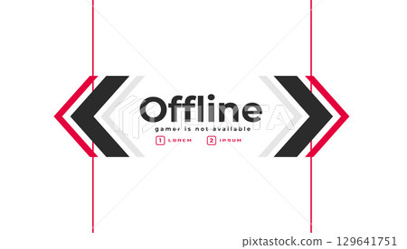 stylish offline gaming sporty twitch banner design 129641751