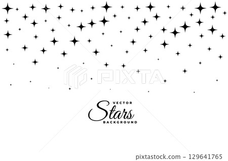 elegant sparkling stars white background design 129641765