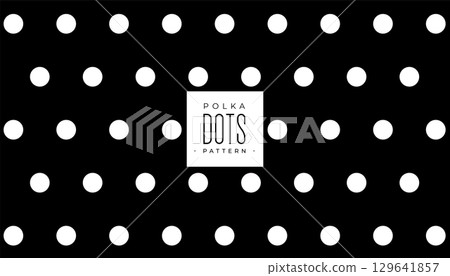 round and big white polka dots pattern banner in vintage style round and big white polka dots pattern banner in vintage style 129641857