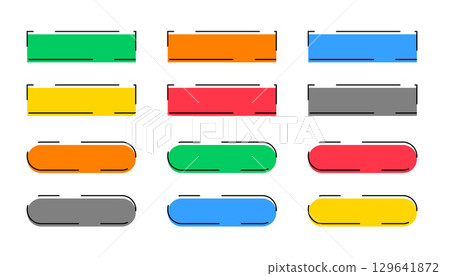 set of colorful web button element icon design set of colorful web button element icon design 129641872