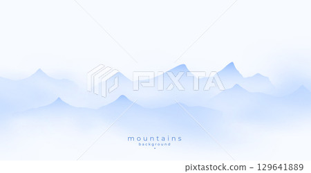 snowy mountain peak background for travel and adventure 129641889