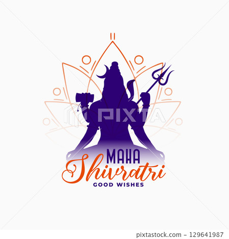 happy maha shivratri festival of lord shiva greeting background happy maha shivratri festival of lord shiva greeting background 129641987